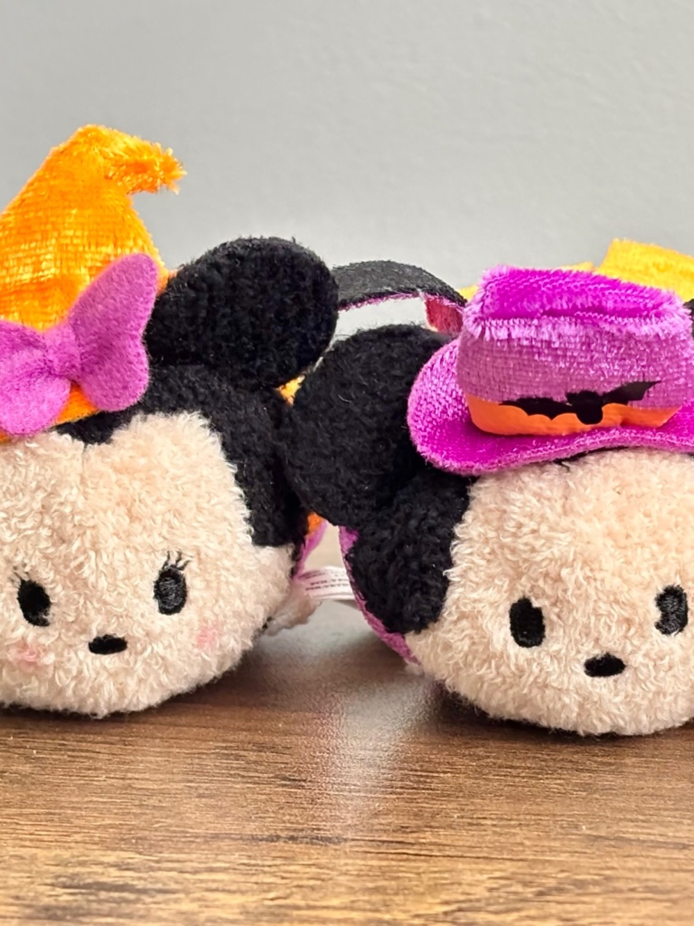 Disney Store Tsum Tsum Mickey Minnie Mouse Halloween Witch Bat Plush AUTHENTIC